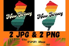 Retro New Jersey Vintage Sublimation Png, New Jersey Sunset Product Image 1