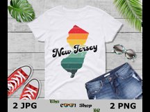 Retro New Jersey Vintage Sublimation Png, New Jersey Sunset Product Image 3