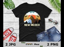 Retro New Mexico Vintage Sublimation Png, New Mexico Sunset Product Image 2