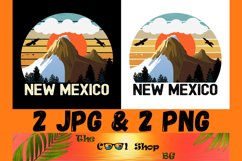 Retro New Mexico Vintage Sublimation Png, New Mexico Sunset Product Image 1