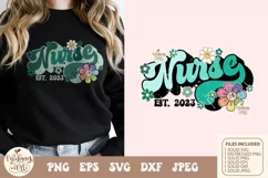 Nurse Est 2023 PNG, svg, Varsity Nurse Sublimation Design Product Image 2