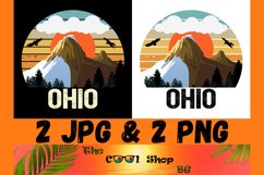 Retro Ohio Vintage Sublimation Png, Ohio Sunset Png Design Product Image 1