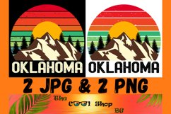 Retro Oklahoma Vintage Sublimation Png, Oklahoma Sunset Png Product Image 1