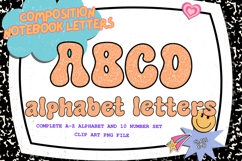 Composition Notebook Alphabet Back To School Retro Letters Product Image 1