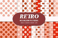 Retro Orange Dot Octagon Oval Seamless Pattern Product Image 1