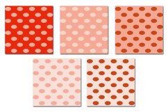 Retro Orange Dot Octagon Oval Seamless Pattern Product Image 5