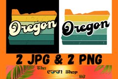 Retro Oregon Vintage Sublimation Png, Oregon Sunset Design Product Image 1