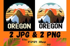 Retro Oregon Vintage Sublimation Png, Oregon Sunset Design Product Image 1