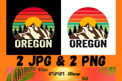 Retro Oregon Vintage Sublimation Png, Oregon Sunset Design Product Image 1