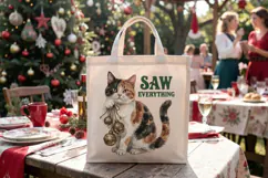 Retro Ornament Mischief Kitties Sublimation Product Image 9