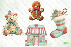 Retro Pastel Christmas Clipart Product Image 1