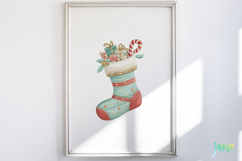 Retro Pastel Christmas Clipart Product Image 5