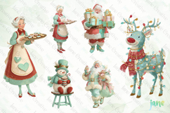 Retro Pastel Christmas Clipart Bundle Product Image 8