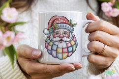 Retro Patchwork Santa Claus Sublimation Product Image 4