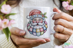 Retro Patchwork Santa Claus Sublimation Product Image 3