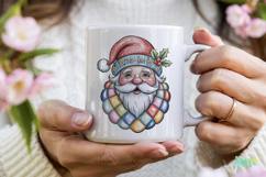 Retro Patchwork Santa Claus Sublimation Product Image 3
