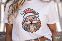Retro Patchwork Santa Claus Sublimation Product Image 2