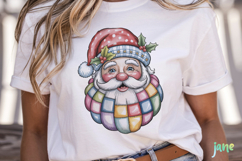 Retro Patchwork Santa Claus Sublimation Product Image 2