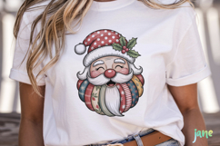 Retro Patchwork Santa Claus Sublimation Product Image 2