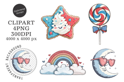 Retro Patriotic 4th Of July Clipart Product Image 1