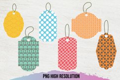 Retro Patterned Shaped Tag Product Image 1