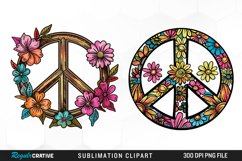 Retro Peace Sign Design Clipart Product Image 1