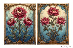 Victorian Flowers Junk Journal Pages | Peonies Backgrounds Product Image 2