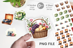 Retro Picnic &amp; Pastimes Sticker Product Image 1