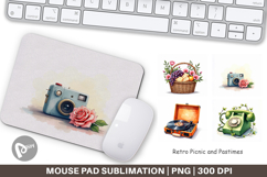 Retro Picnic &amp; Pastimes Mouse Pad Product Image 1