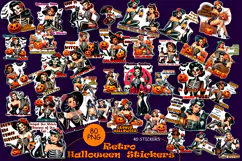 Retro Pin Up Girl Halloween Stickers | Sarcastic Stickers Product Image 1