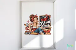 Retro Pin Up Housewife PNG Product Image 2