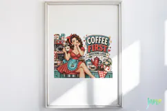 Retro Pin Up Housewife PNG Product Image 2