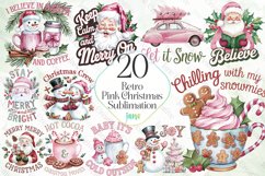 Retro Pink Christmas Sublimation Bundle Product Image 1
