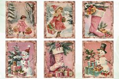 Retro Pink Christmas Sublimation Clipart Product Image 3