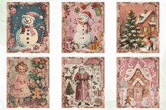 Retro Pink Christmas Sublimation Clipart Product Image 2
