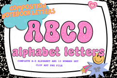 Composition Notebook Alphabet Back To School Retro Letters Product Image 1