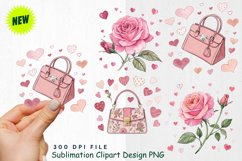 Retro Pink Valentine Clipart Product Image 1