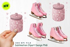 Retro Pink Valentine Clipart Product Image 1
