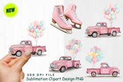 Retro Pink Valentine Clipart Product Image 1
