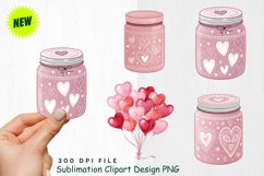 Retro Pink Valentine Clipart Product Image 1
