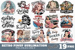 Retro PinUp Sublimation Bundle PNG Product Image 1