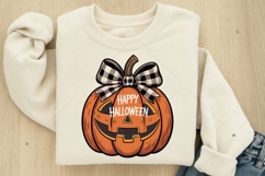 Retro Preppy Fall Pumpkin png, Halloween Jack O’ Lantern png Product Image 3