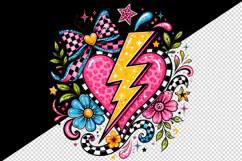 Retro tumbler, mug wrap, clipart sublimation design Product Image 2