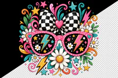 Retro tumbler, mug wrap, clipart sublimation design Product Image 2