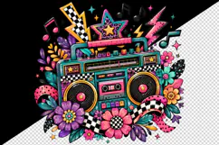 Retro tumbler, mug wrap, clipart sublimation design Product Image 2