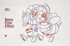 Retro Print Text &amp; Logo Effect Product Image 1