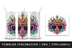 Retro tumbler, mug wrap, clipart sublimation design Product Image 4