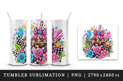 Retro tumbler, mug wrap, clipart sublimation design Product Image 4