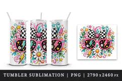 Retro tumbler, mug wrap, clipart sublimation design Product Image 4