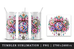 Retro tumbler, mug wrap, clipart sublimation design Product Image 4